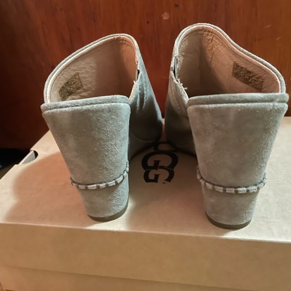 UGG Antilope Lively Suede Wedge high heels slip ons Size 7 3.5 inches high - Picture 6 of 10